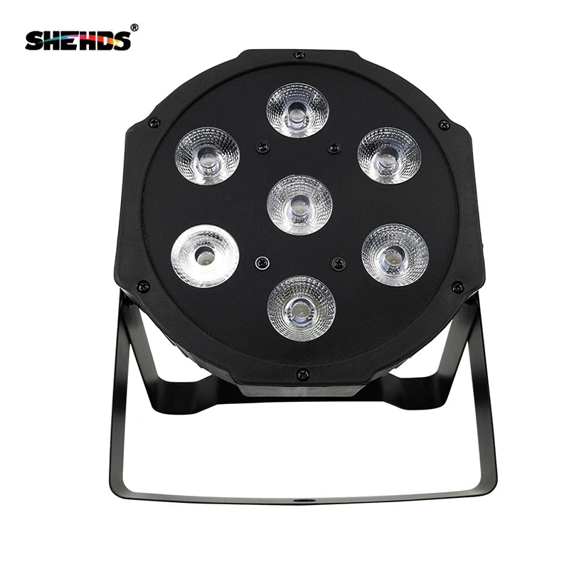 8pcs Hot Sell and Hight Quality Flat LED Par 7X12w/7X18W RGBW Stage