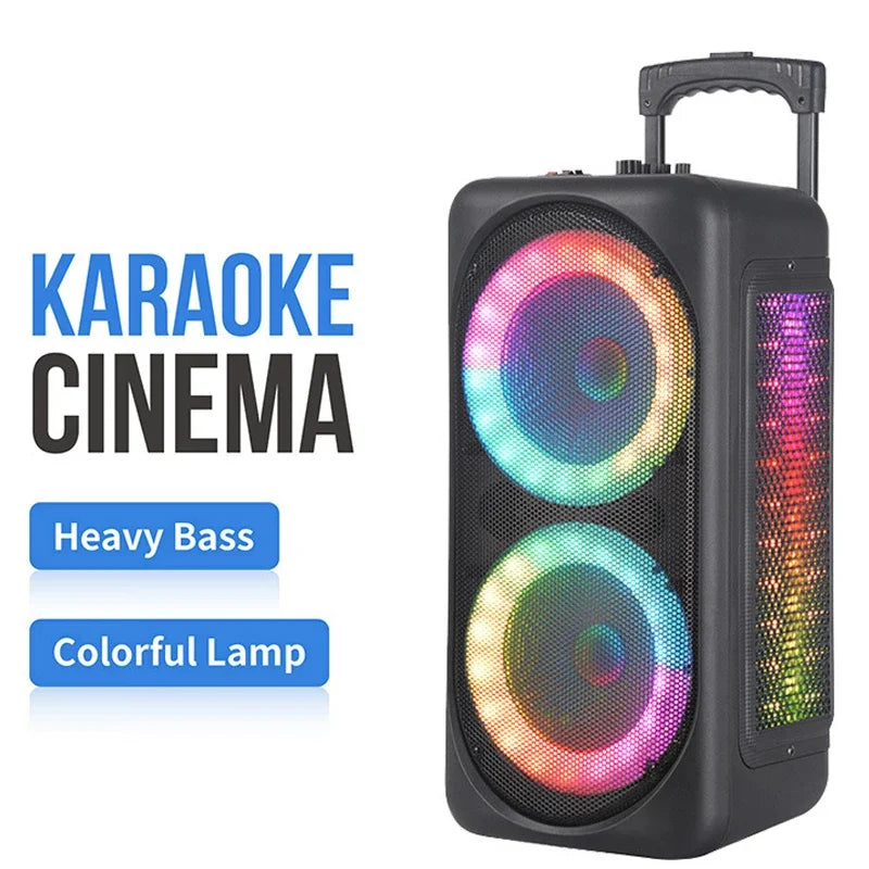 6000W Peak Power Bluetooth Speaker Outdoor Portable Soundbox LED Light