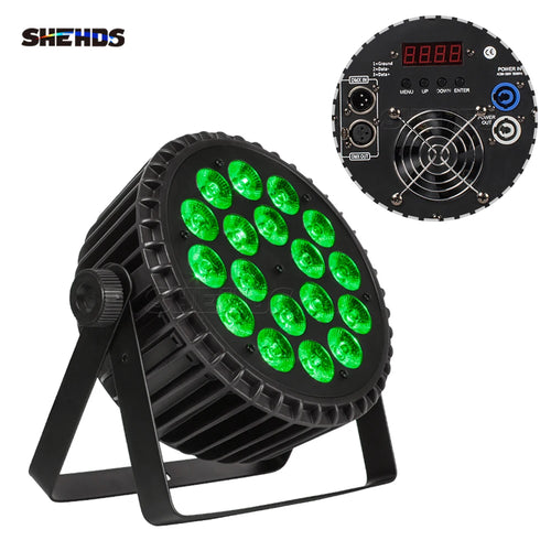 SHEHDS Aluminum Alloy LED Flat Par Lighting18x12W RGBW/18x18W RGBWA+UV