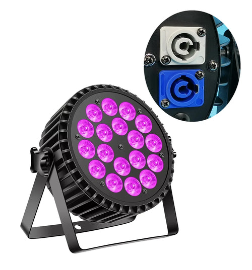 Aluminum Alloy LED Par 18x18W RGBWA+UV Lights 6in1 LED Lighting DMX512