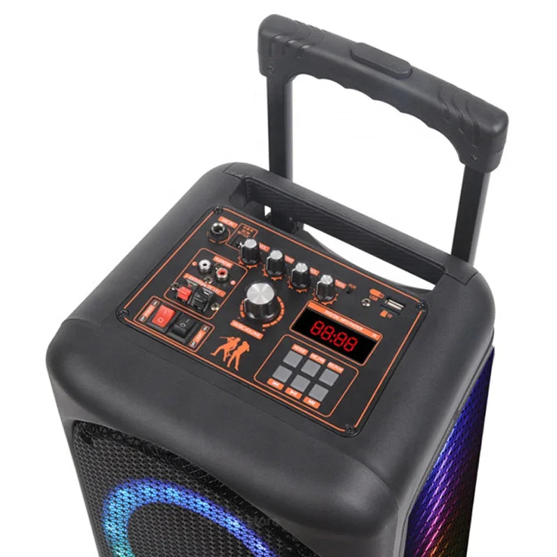 6000W Peak Power Bluetooth Speaker Outdoor Portable Soundbox LED Light