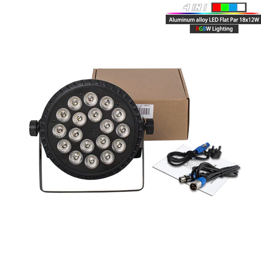 SHEHDS Aluminum Alloy LED Flat Par Lighting18x12W RGBW/18x18W RGBWA+UV