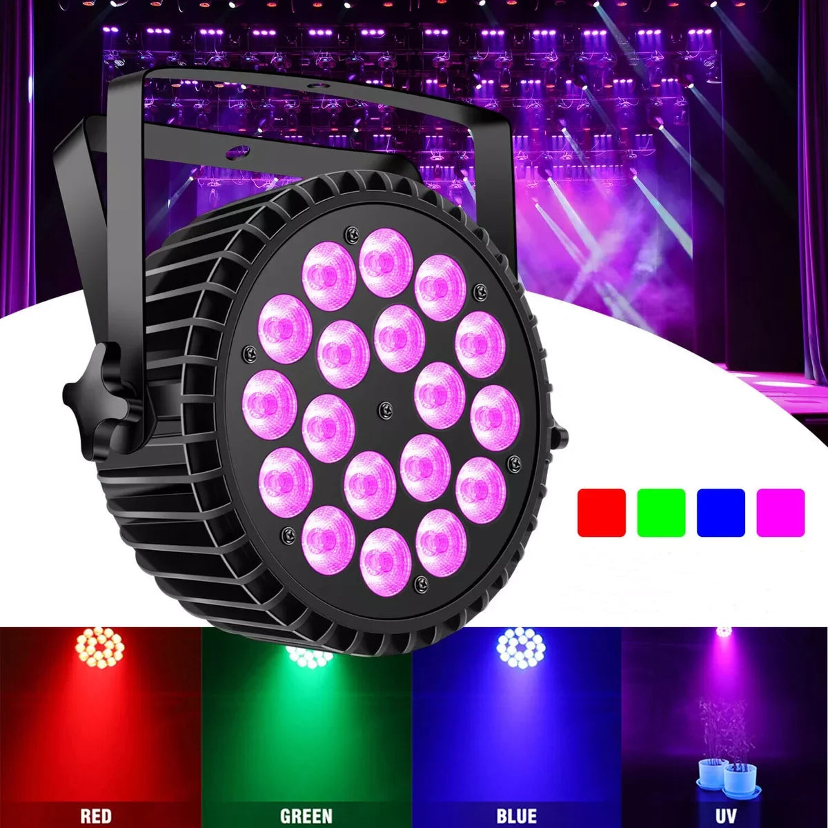 Aluminum Alloy LED Flat Par 18x12W RGBW/18x18W RGBWA+UV LED Lighting