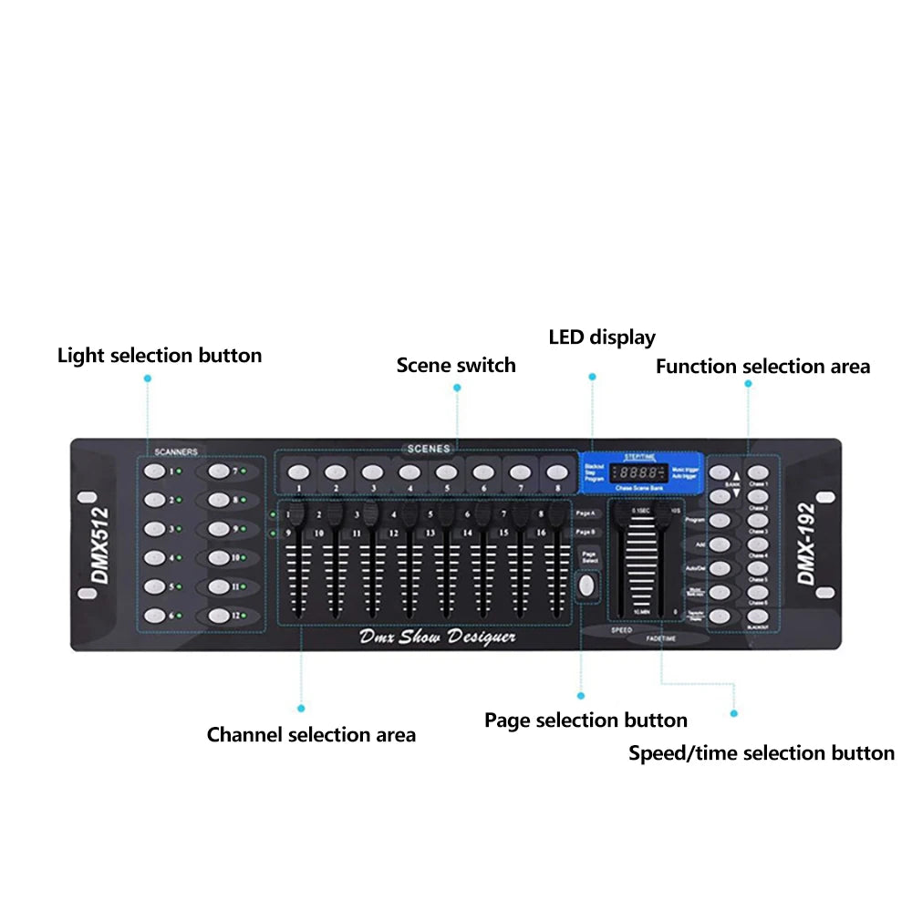 DMX 192 Controller 512 DMX Console Stage Light Controllers for LED Par