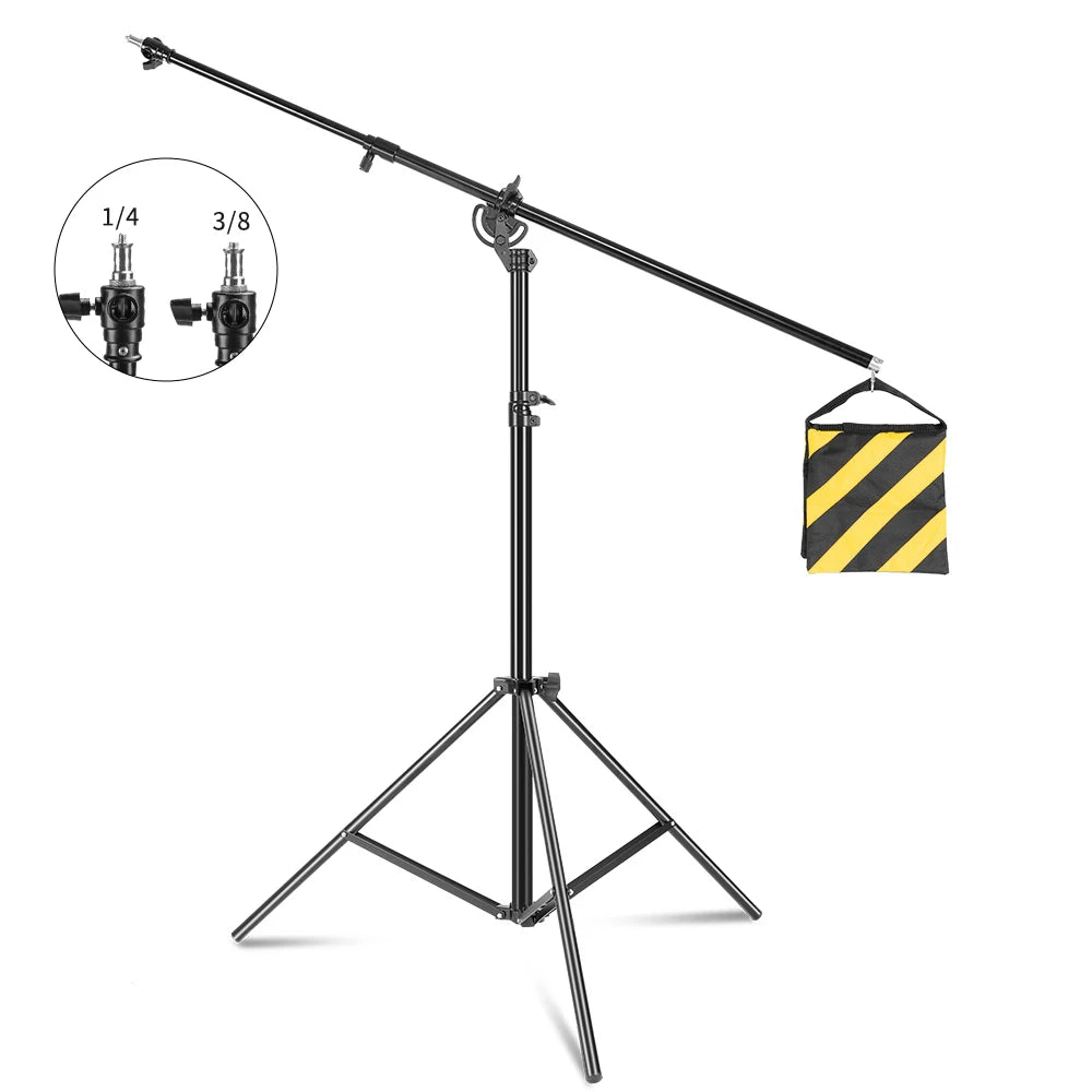 Light C Stand 2.8-4M Metal Tripod Crossbar Arm Magic Photography Equip