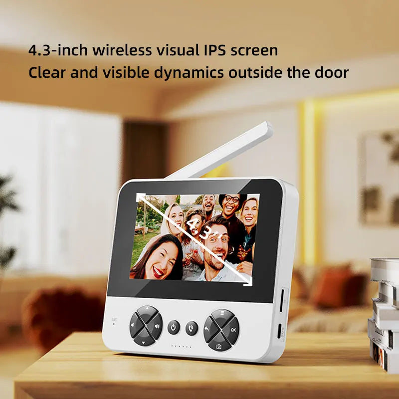 4.3 "video wireless electronic doorbell outdoor monitoring video tape