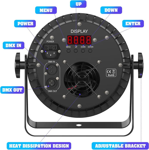 Aluminum Alloy LED Flat Par 18x12W RGBW/18x18W RGBWA+UV LED Lighting