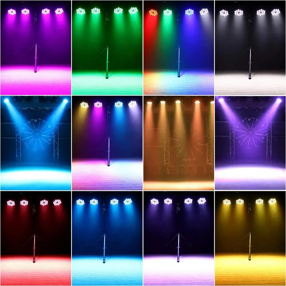 Aluminum Alloy LED Par 18x18W RGBWA+UV Lights 6in1 LED Lighting DMX512