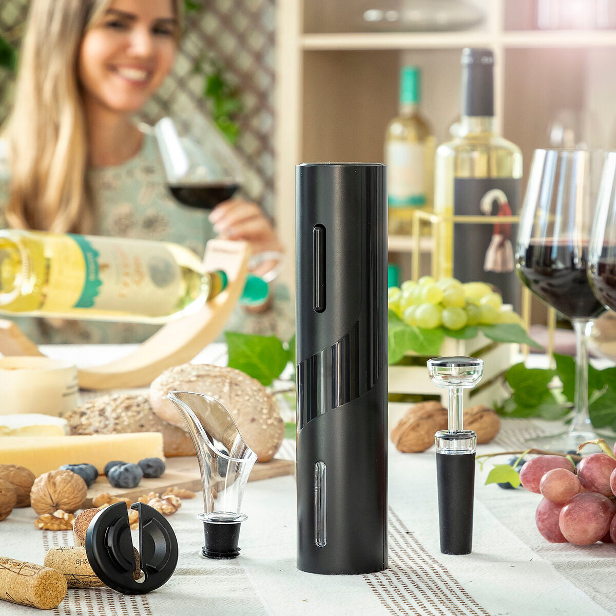 Electric Corkscrew with Accessories for Wine Corking InnovaGoods