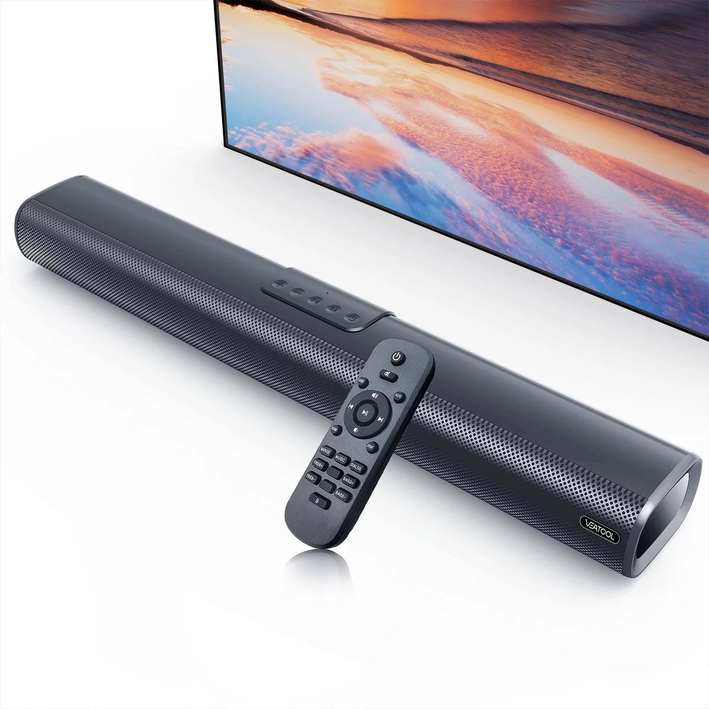 2.1Ch Sound Bars for TV, Soundbar with Subwoofer, Wired & Wireless